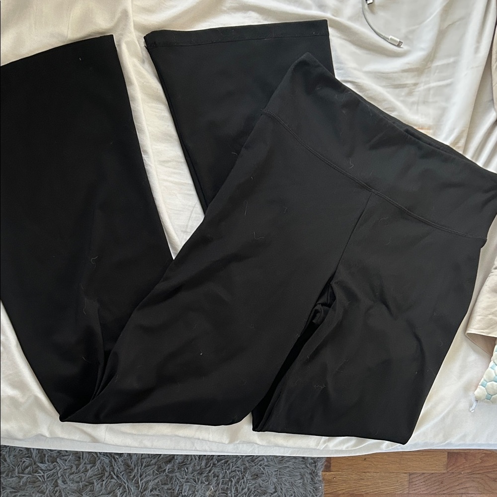 Black flare leggings
